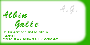 albin galle business card